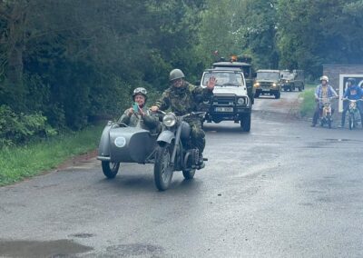 Na akci klubu vojenské historie nechyběla ani dobová sajdkára