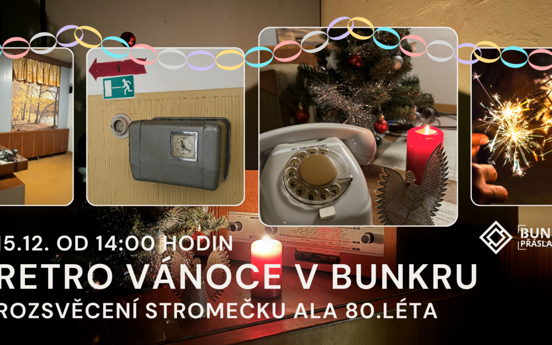 RETRO Vánoce v bunkru… rozsvěcení vánočního stromečku v duchu 80. let